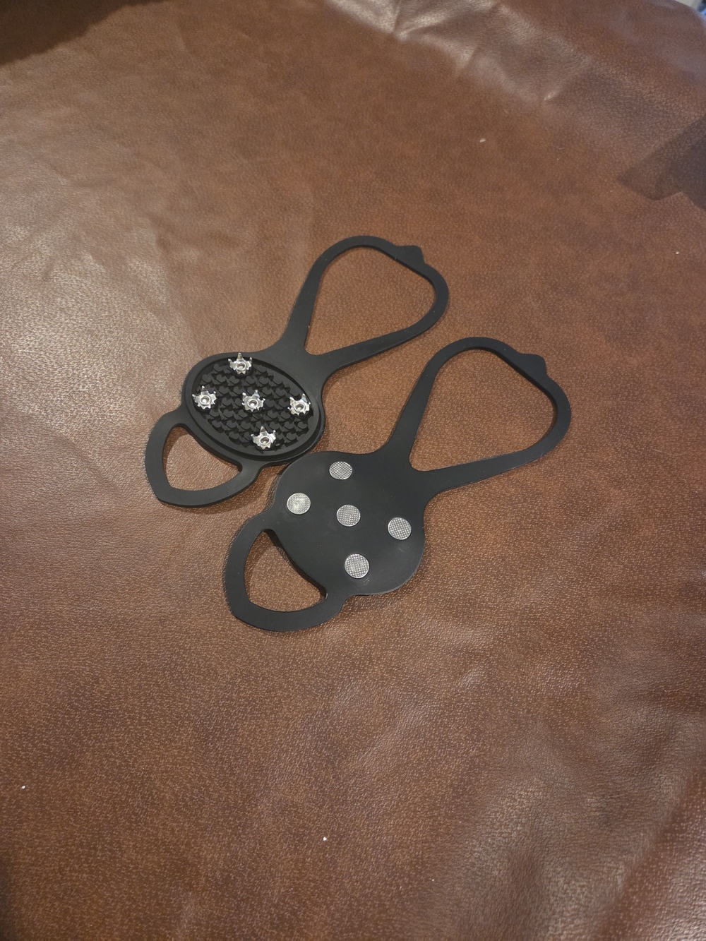 Black Silicone Ice Grip Traction Cleats for Men